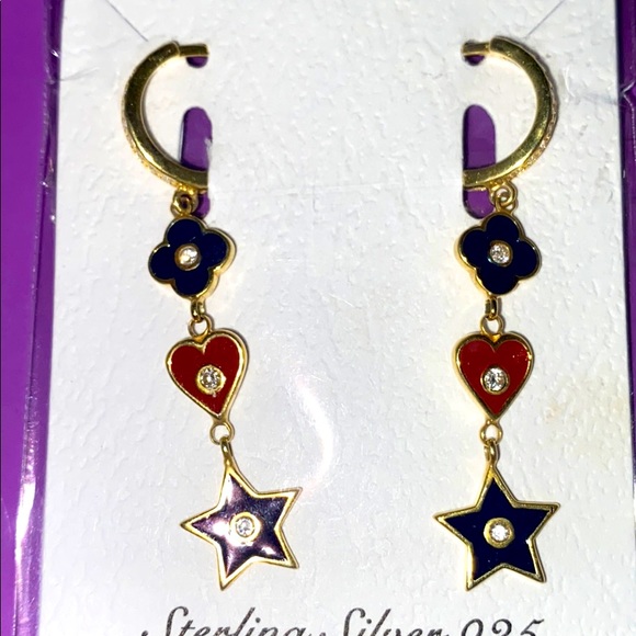 Gabi Rielle Gold Vermeil Enamel Lucky Drop Earring - Picture 7 of 8